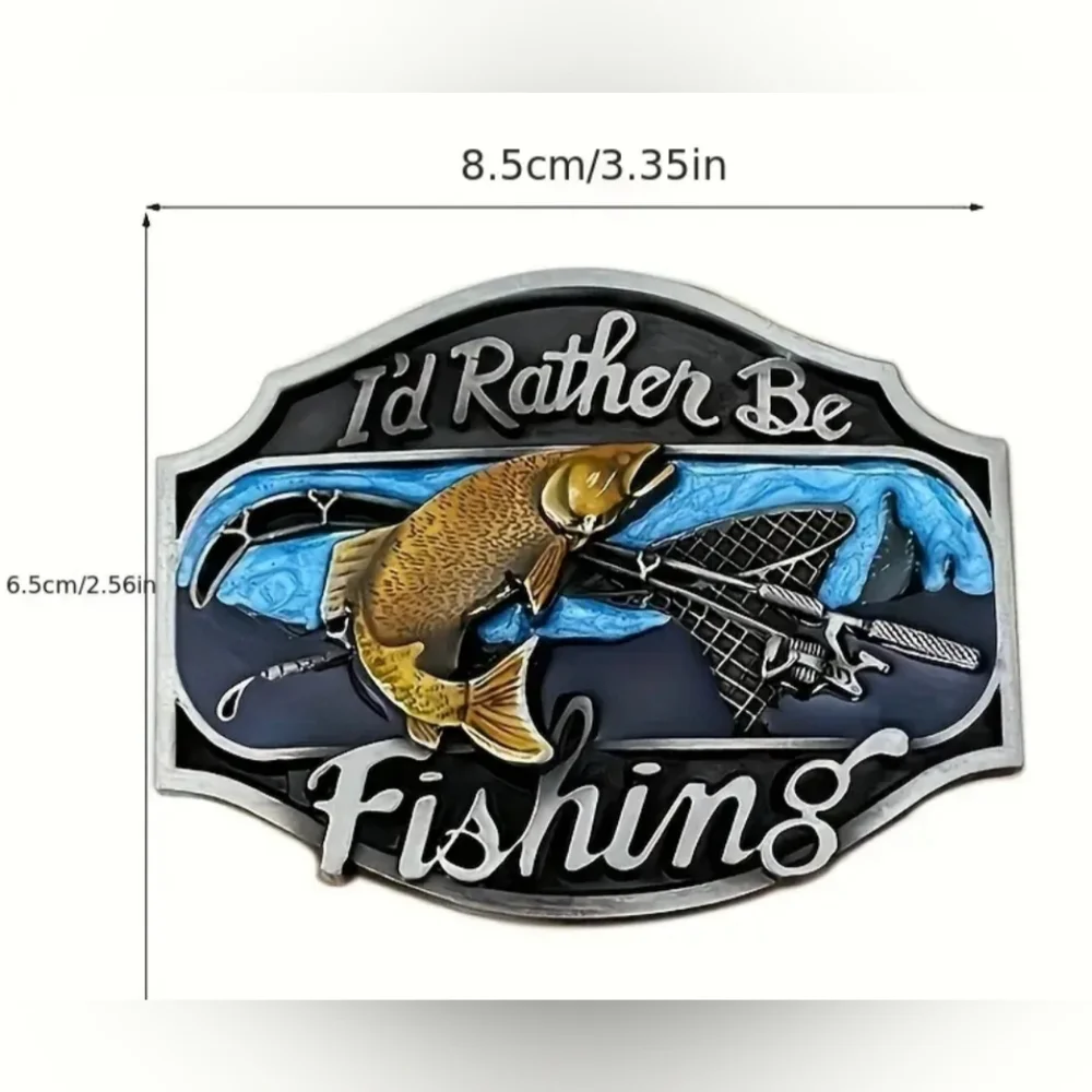 NEW fisherman‎ fish Rodeo casual Vintage Western Style Belt Buckle